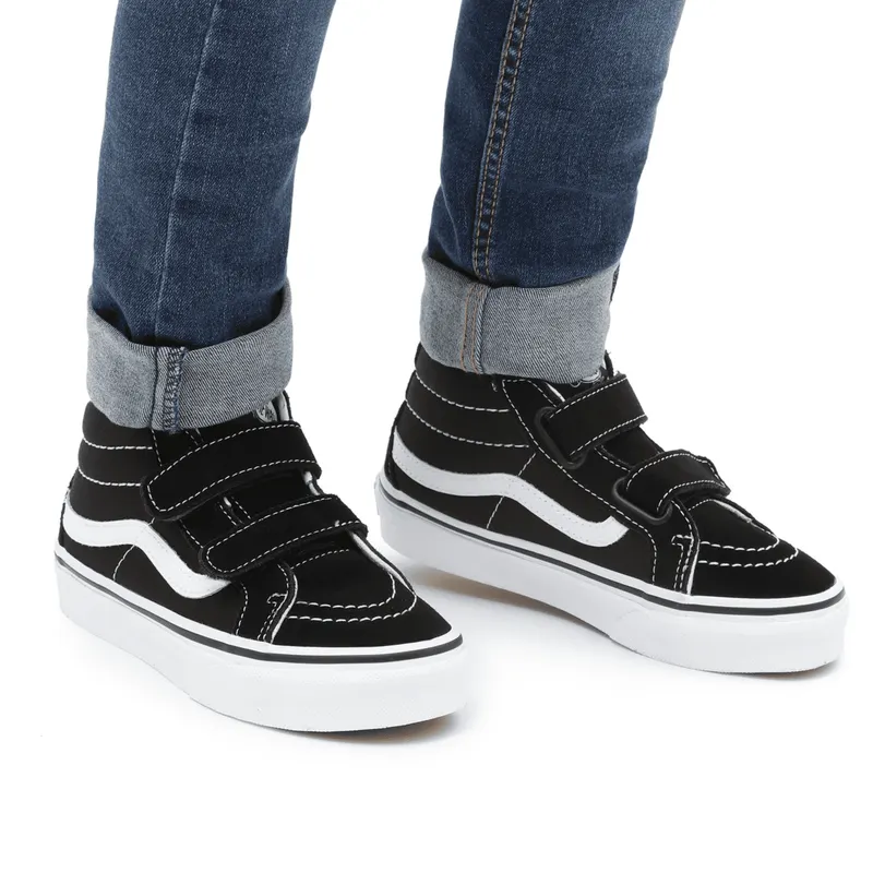 VANS Sk8-mid Reissue Velcro Kinderschoenen Zwart (VN00018T6BT)