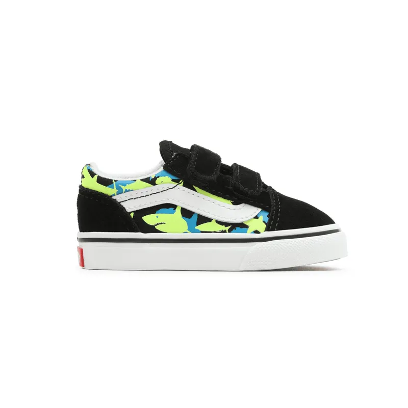 VANS Glow Sharks Old Skool Velcro Zwart (VN000D3Y7T7)
