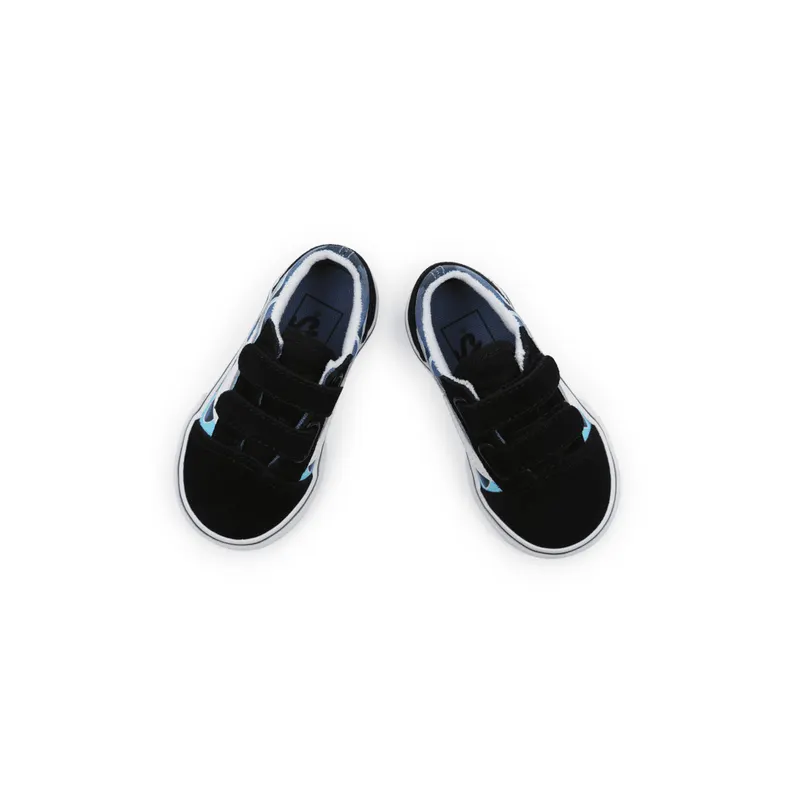 VANS Camo Flame Old Skool Velcro Blauw (VN000D3YABW)