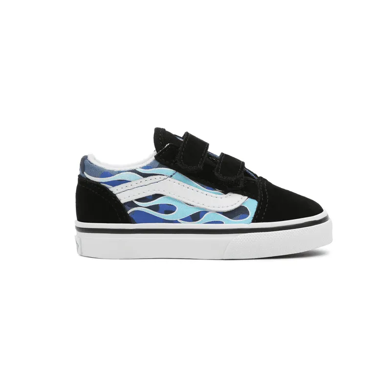 VANS Camo Flame Old Skool Velcro Blauw (VN000D3YABW)