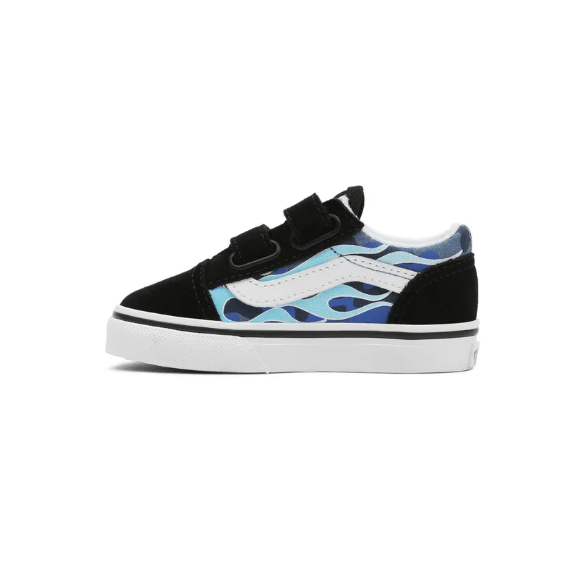 VANS Camo Flame Old Skool Velcro Blauw (VN000D3YABW)