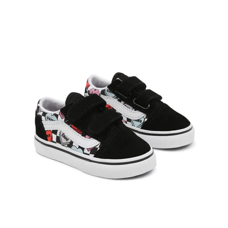 VANS Candy Hearts Old Skool Velcro Zwart (VN000D3YABY)