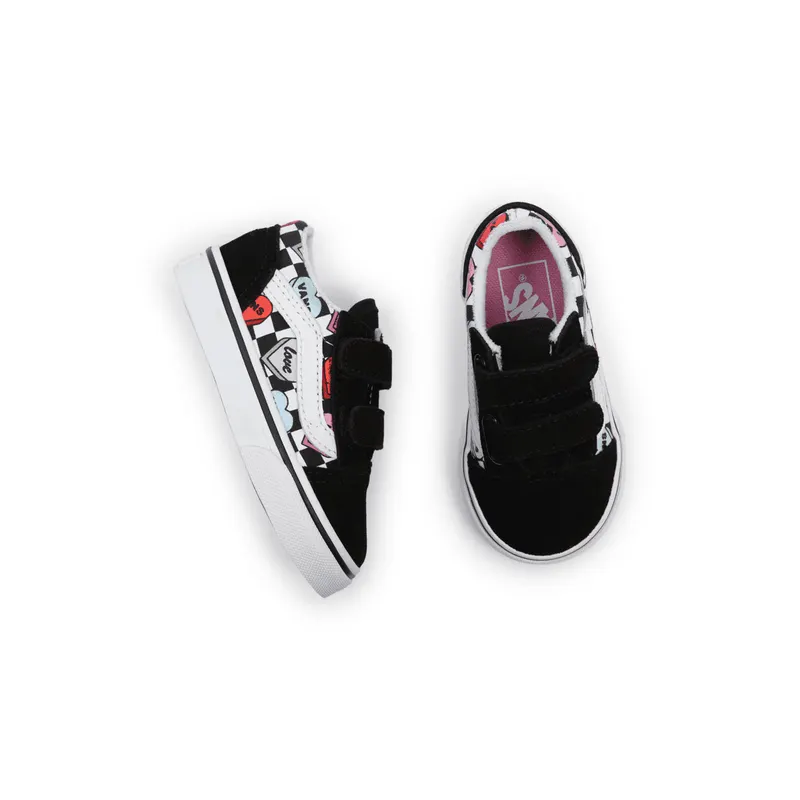 VANS Candy Hearts Old Skool Velcro Zwart (VN000D3YABY)