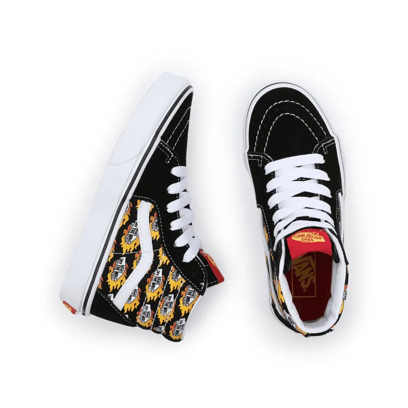 VANS Flame Logo Repeat Sk8-hi Kinderschoenen Zwart (VN000D5FAC4)
