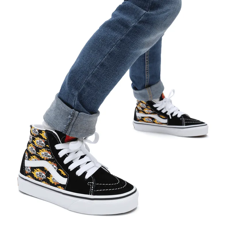 VANS Flame Logo Repeat Sk8-hi Kinderschoenen Zwart (VN000D5FAC4)