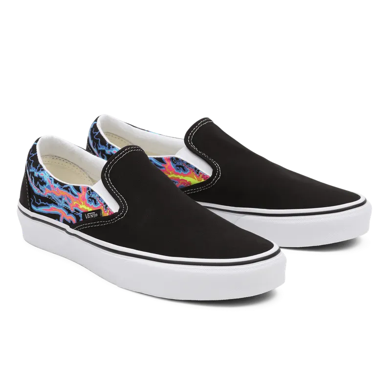 VANS Electric Flame Classic Slip-on Zwart (VN000XG8B03)
