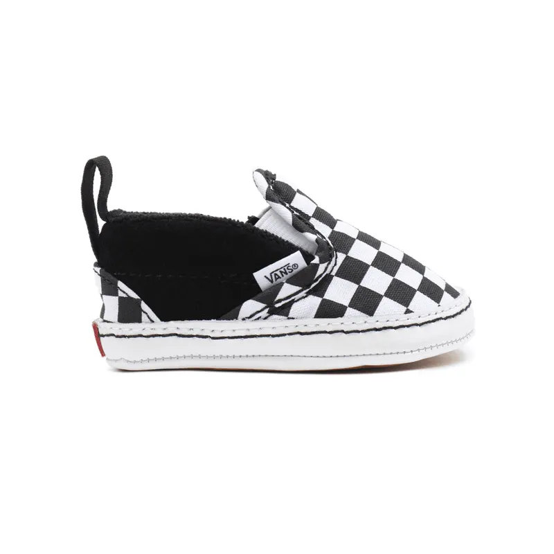 VANS Checker Slip-on Velcro Crib Babyschoenen Zwart (VN0A2XSLFB7)