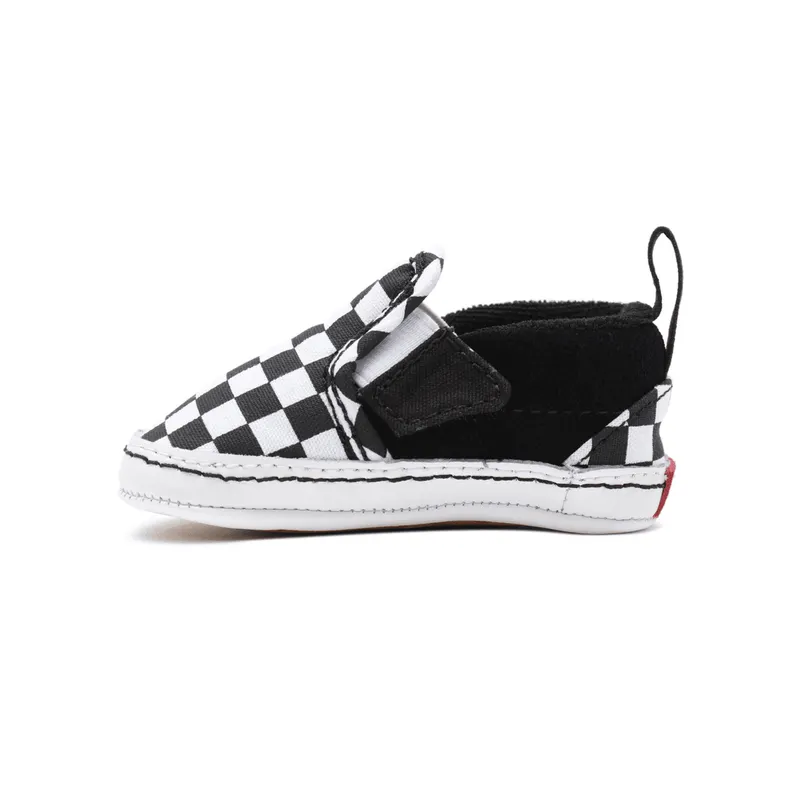 VANS Checker Slip-on Velcro Crib Babyschoenen Zwart (VN0A2XSLFB7)