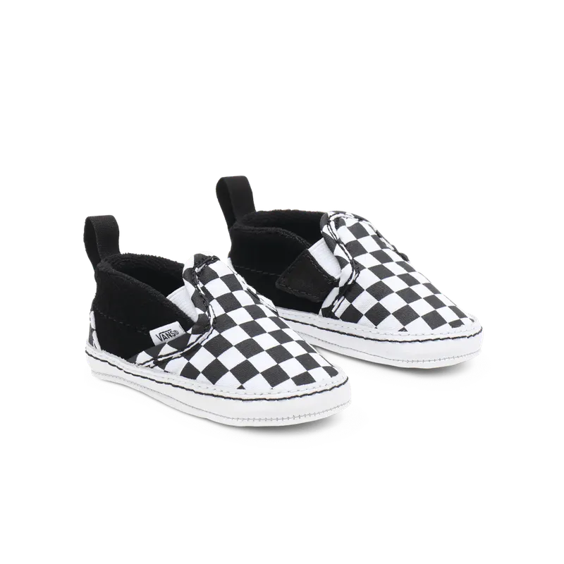 VANS Checker Slip-on Velcro Crib Babyschoenen Zwart (VN0A2XSLFB7)