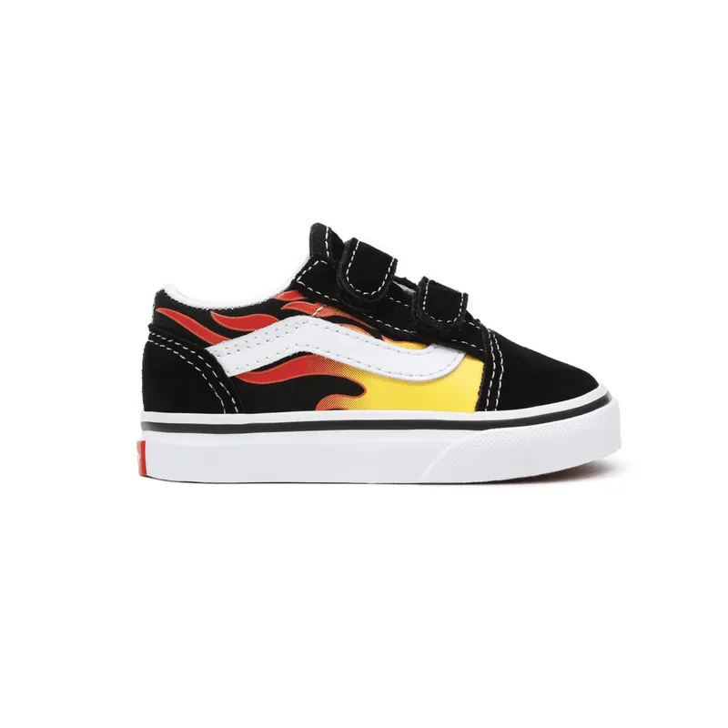 VANS Flame Old Skool Velcro Zwart (VN0A344KPHN)