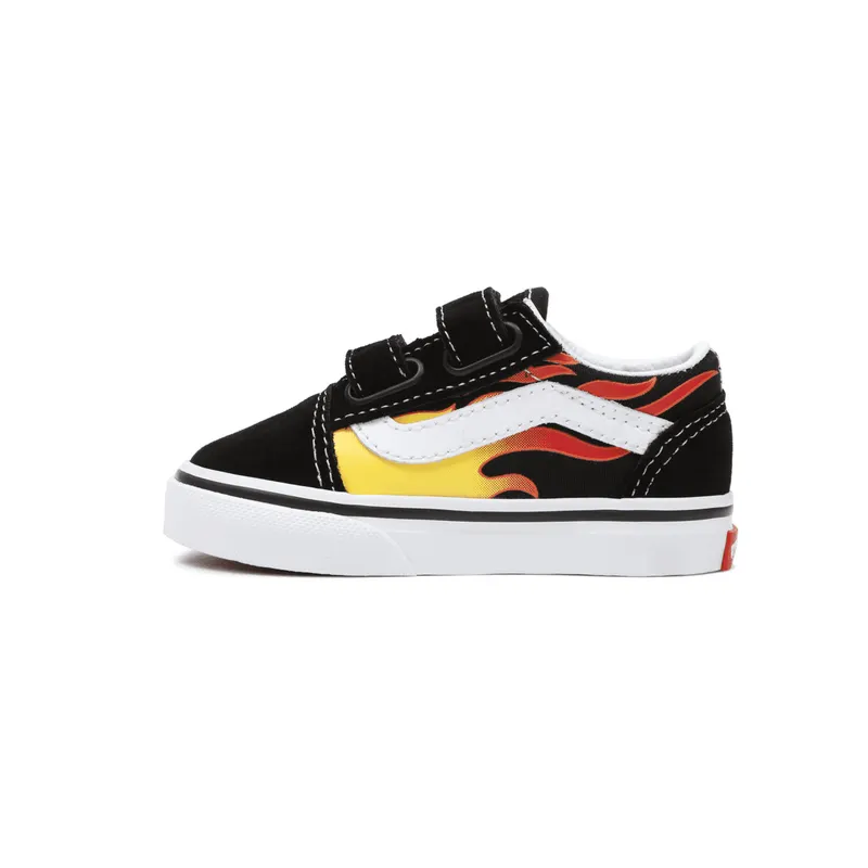 VANS Flame Old Skool Velcro Zwart (VN0A344KPHN)