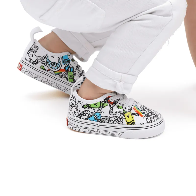 VANS Vans X Crayola Authentic Met Elastische Veters Voor Peuters Wit (VN0A34A1ARE)