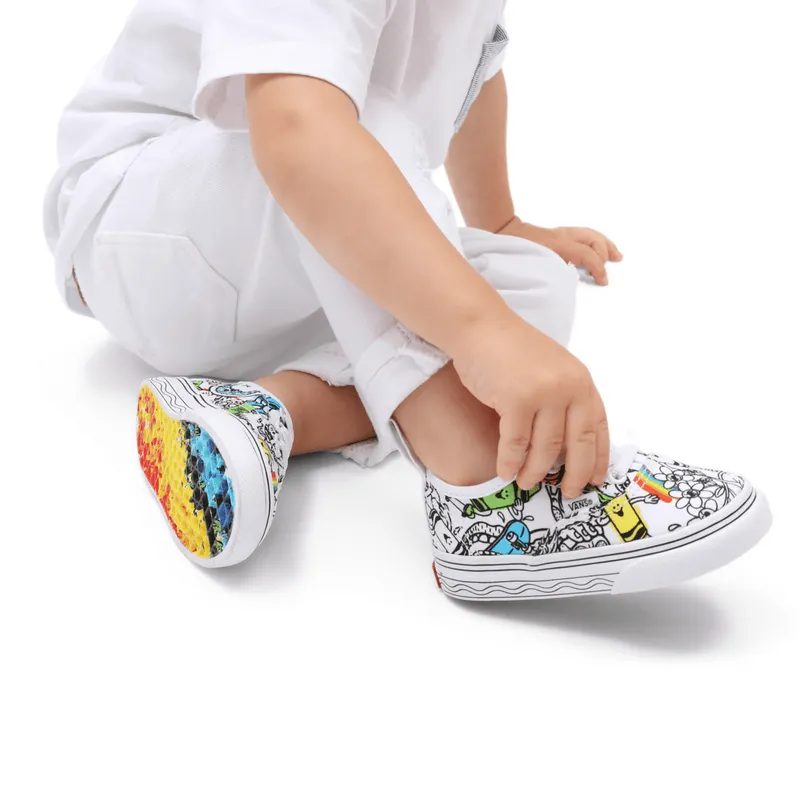 VANS Vans X Crayola Authentic Met Elastische Veters Voor Peuters Wit (VN0A34A1ARE)