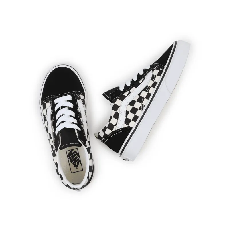VANS Primary Check Old Skool Kinderschoenen Zwart (VN0A38HBP0S)