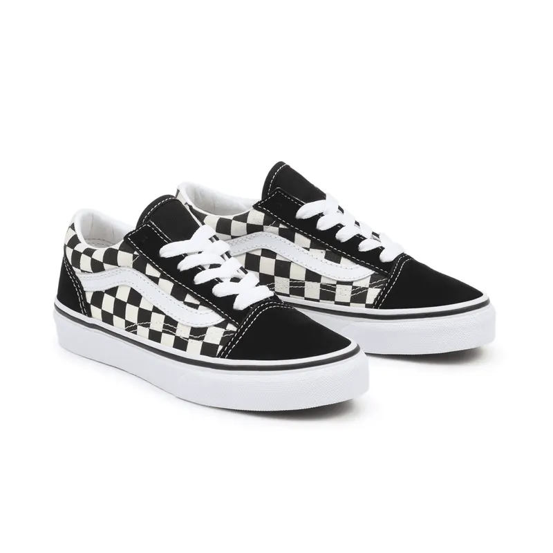 VANS Primary Check Old Skool Kinderschoenen Zwart (VN0A38HBP0S)