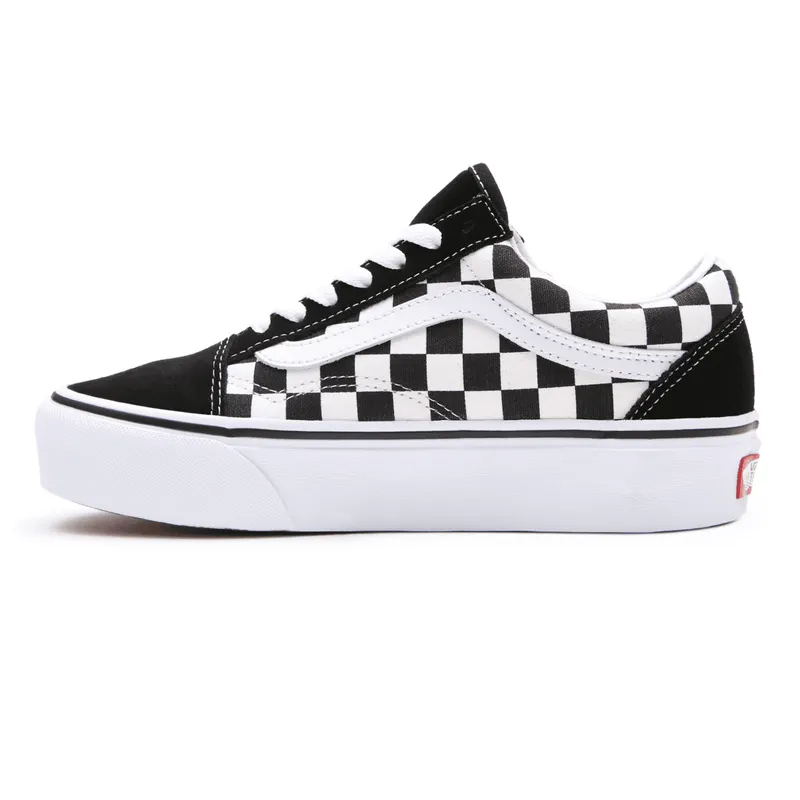 VANS Checkerboard Old Skool Platform Zwart (VN0A3B3UHRK)