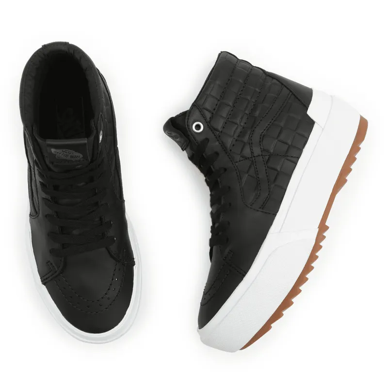 VANS Emboss Check Sk8-hi Stacked Zwart (VN0A4BTWA5S)