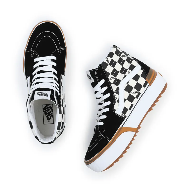 VANS Checkerboard Sk8-hi Stacked Zwart (VN0A4BTWVLV)