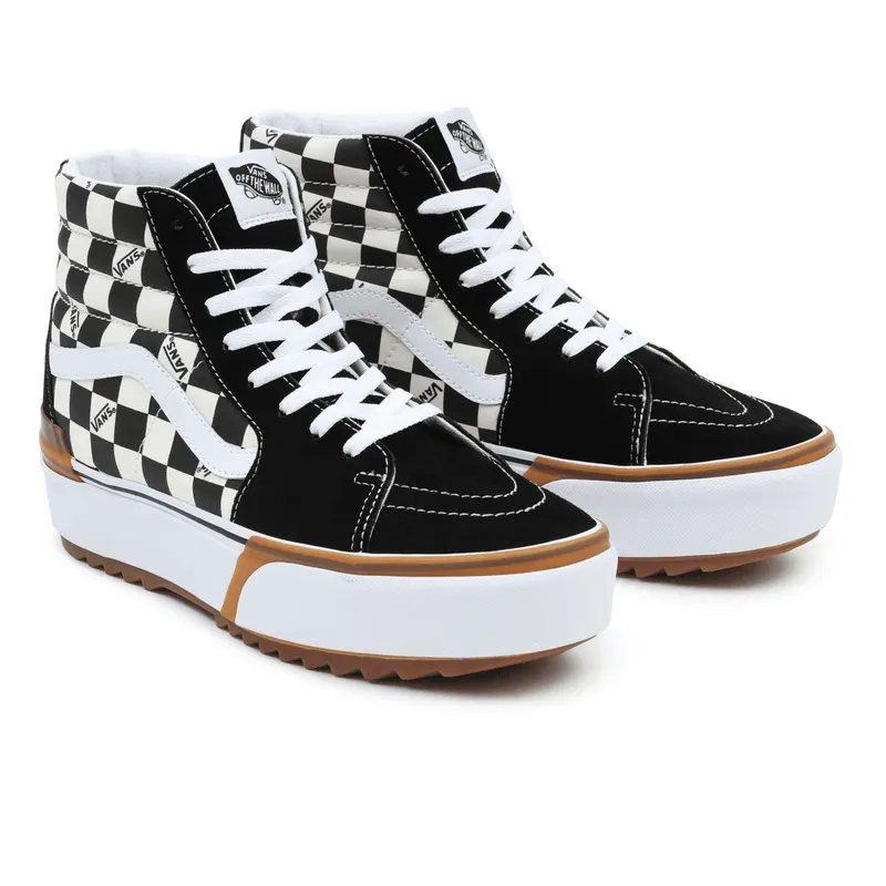 VANS Checkerboard Sk8-hi Stacked Zwart (VN0A4BTWVLV)