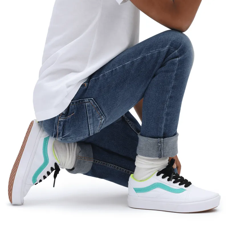VANS Fluro Comfycush Old Skool Kinderschoenen Wit (VN0A4U1QABU)