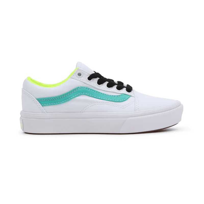 VANS Fluro Comfycush Old Skool Kinderschoenen Wit (VN0A4U1QABU)
