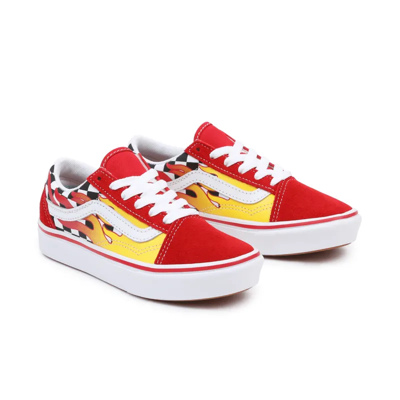 VANS Flame Comfycush Old Skool Kinderschoenen Rood (VN0A4U1QXWC)