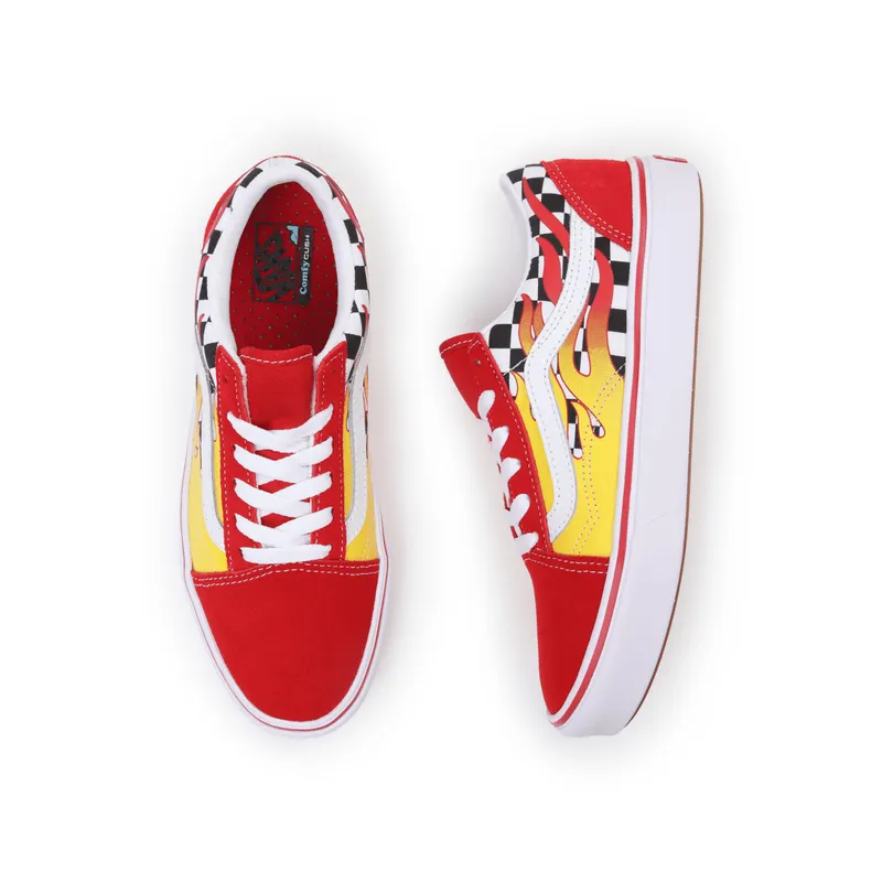 VANS Flame Comfycush Old Skool Voor Kinderen Rood (VN0A4UHAXWC)