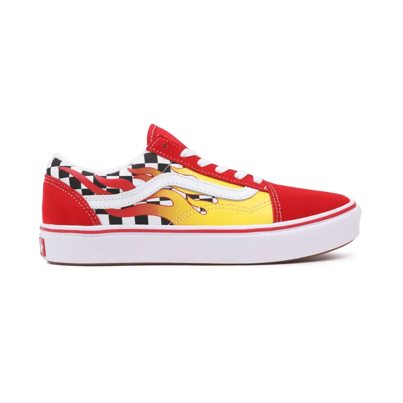 VANS Flame Comfycush Old Skool Voor Kinderen Rood (VN0A4UHAXWC)