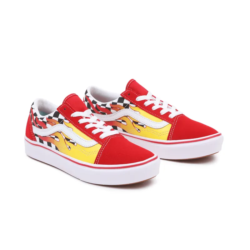 VANS Flame Comfycush Old Skool Voor Kinderen Rood (VN0A4UHAXWC)