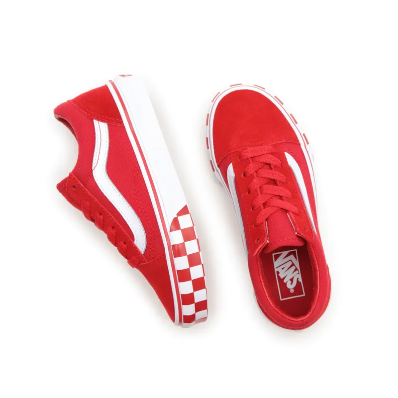 VANS Check Bumper Old Skool Kinderschoenen Rood (VN0A4UHZ32W)