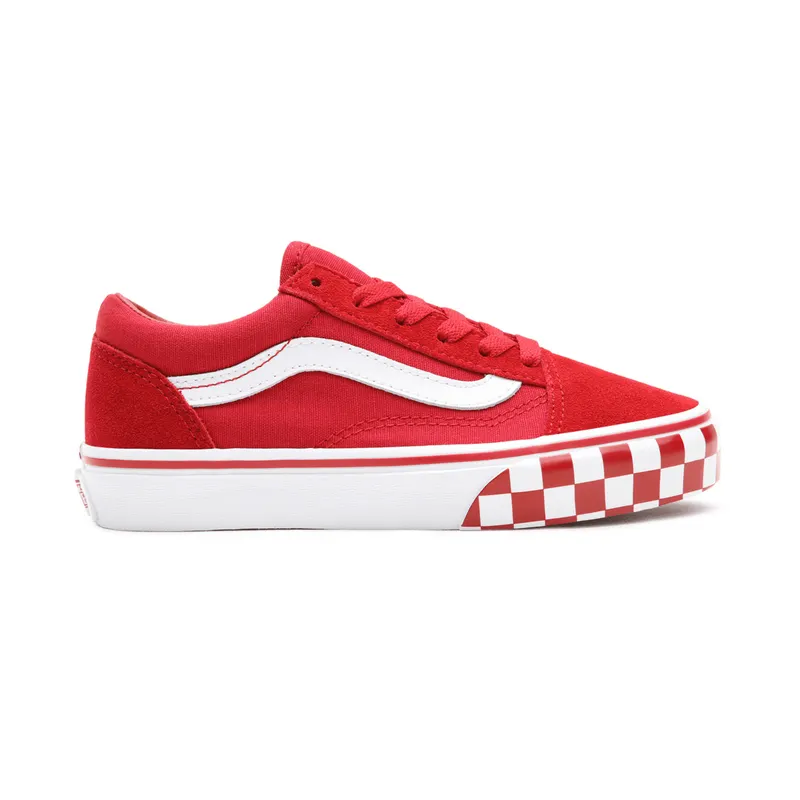 VANS Check Bumper Old Skool Kinderschoenen Rood (VN0A4UHZ32W)