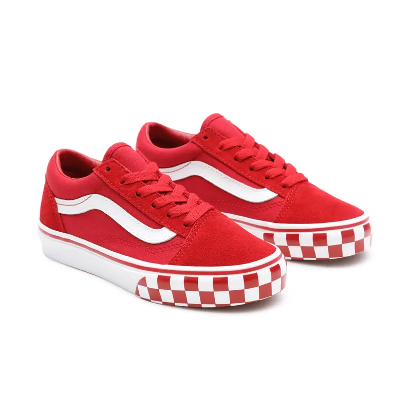 VANS Check Bumper Old Skool Kinderschoenen Rood (VN0A4UHZ32W)