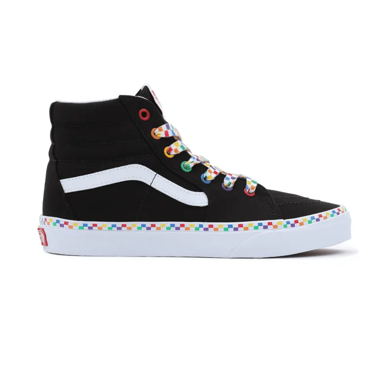 VANS Rainbow Checkerboard Sk8-hi Kinderschoenen Zwart (VN0A4UI2AC5)