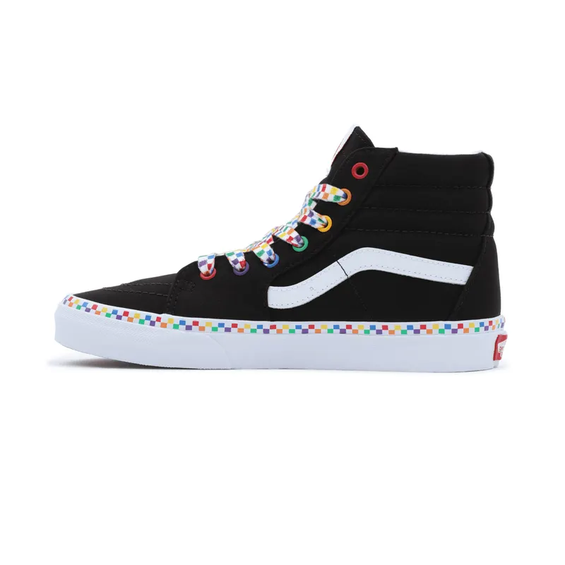 VANS Rainbow Checkerboard Sk8-hi Kinderschoenen Zwart (VN0A4UI2AC5)
