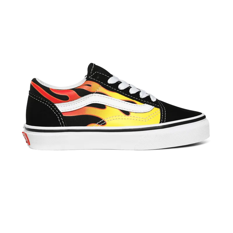 VANS Flame Old Skool Kinderschoenen Zwart (VN0A5AOAXEY)