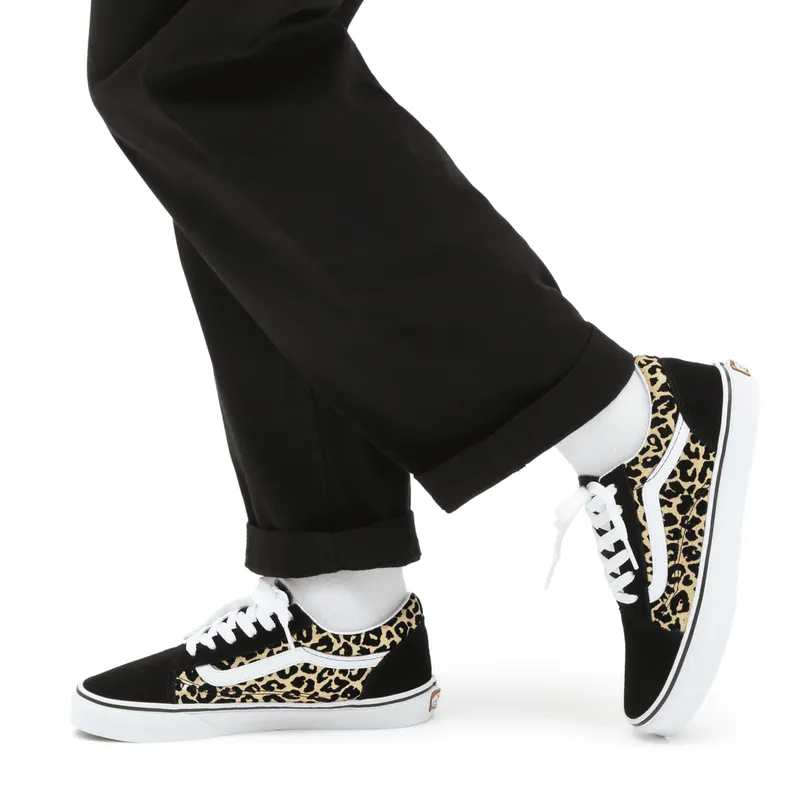 VANS Flocked Leopard Old Skool Kinderschoenen Zwart (VN0A5EE6ABS)
