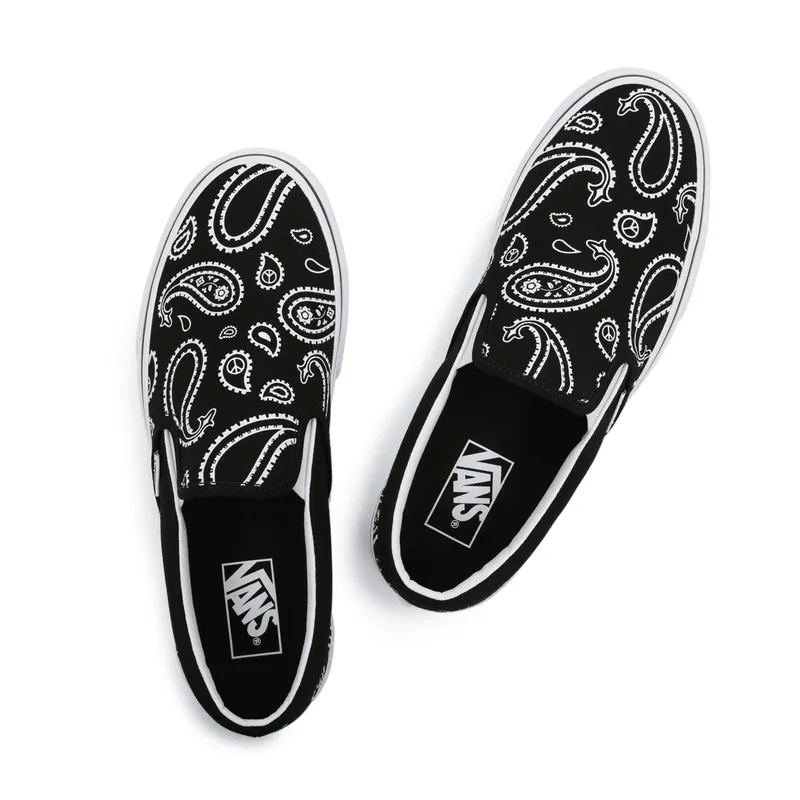 VANS Peace Paisley Classic Slip-on Zwart (VN0A5JMHB0E)