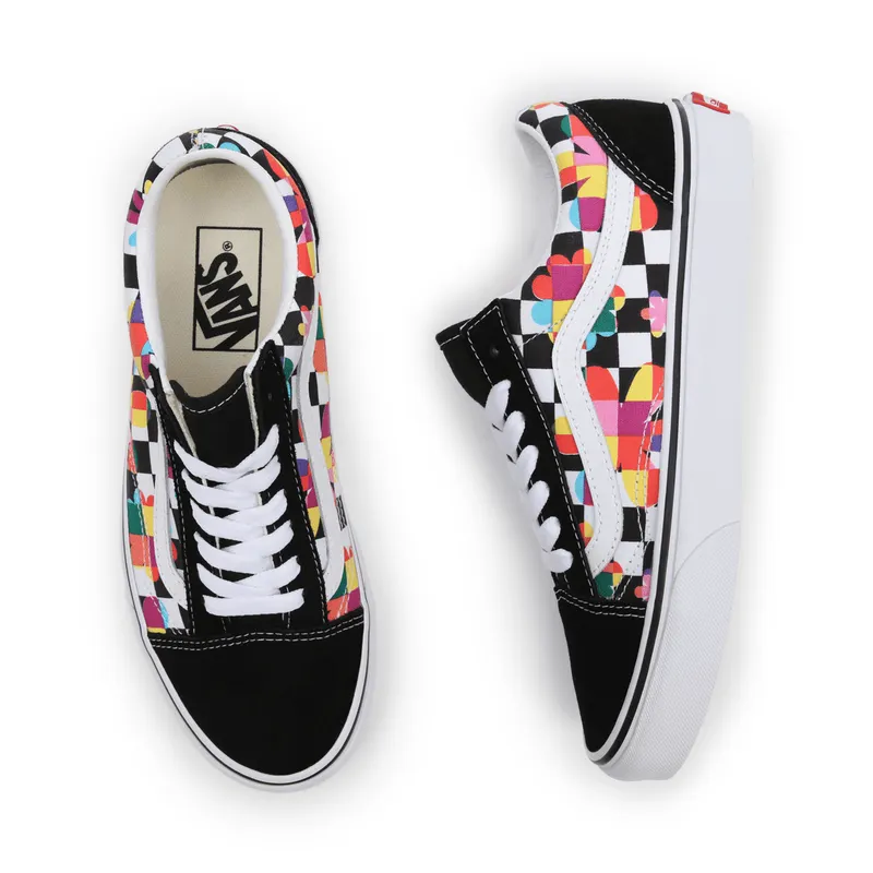 VANS Floral Checkerboard Old Skool Zwart (VN0A5KRFB05)
