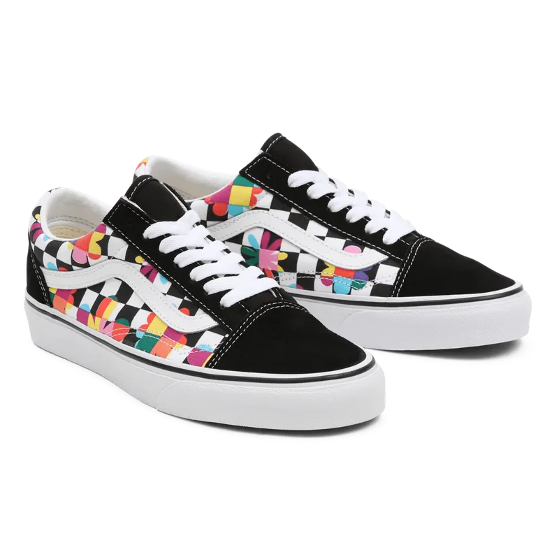 VANS Floral Checkerboard Old Skool Zwart (VN0A5KRFB05)