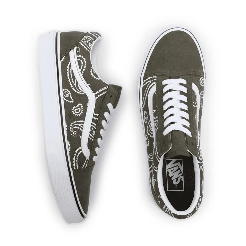 VANS Peace Paisley Old Skool Groen (VN0A5KRFB0F)
