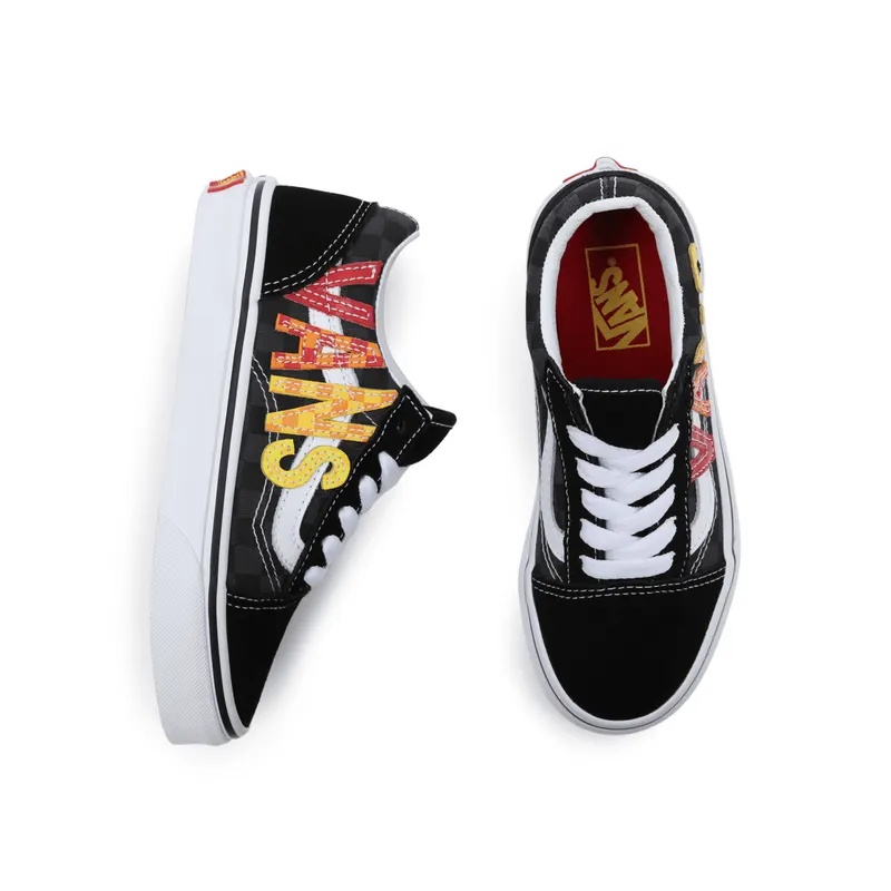 VANS Flame Logo Repeat Old Skool Voor Kinderen Zwart (VN0A7Q5FABX)
