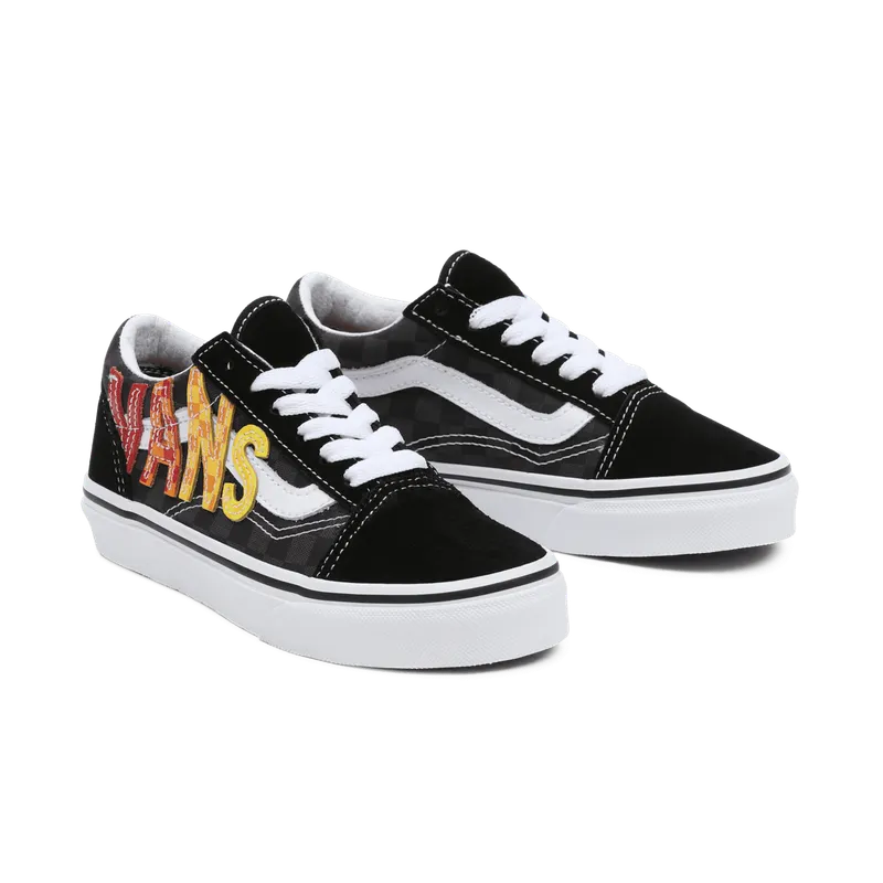 VANS Flame Logo Repeat Old Skool Voor Kinderen Zwart (VN0A7Q5FABX)