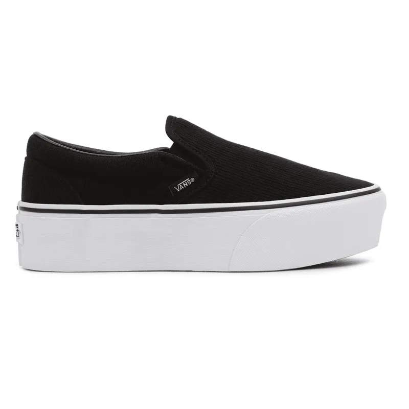 VANS Ribgebreide Slip-on Stackform Zwart (VN0A7Q5RB11)