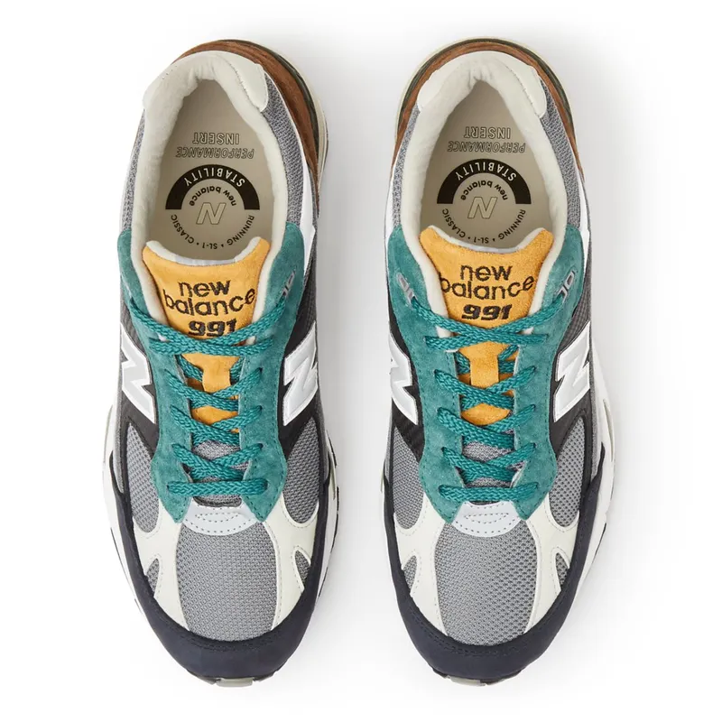 New Balance MADE in UK 991 Selected Edition Grey / Black / Green (ML991V1-37400)