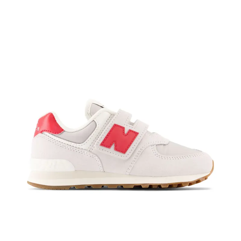 New Balance 574 Hook and Loop Nimbus Cloud / Light Aluminum / True Red (PV574V1-39034)