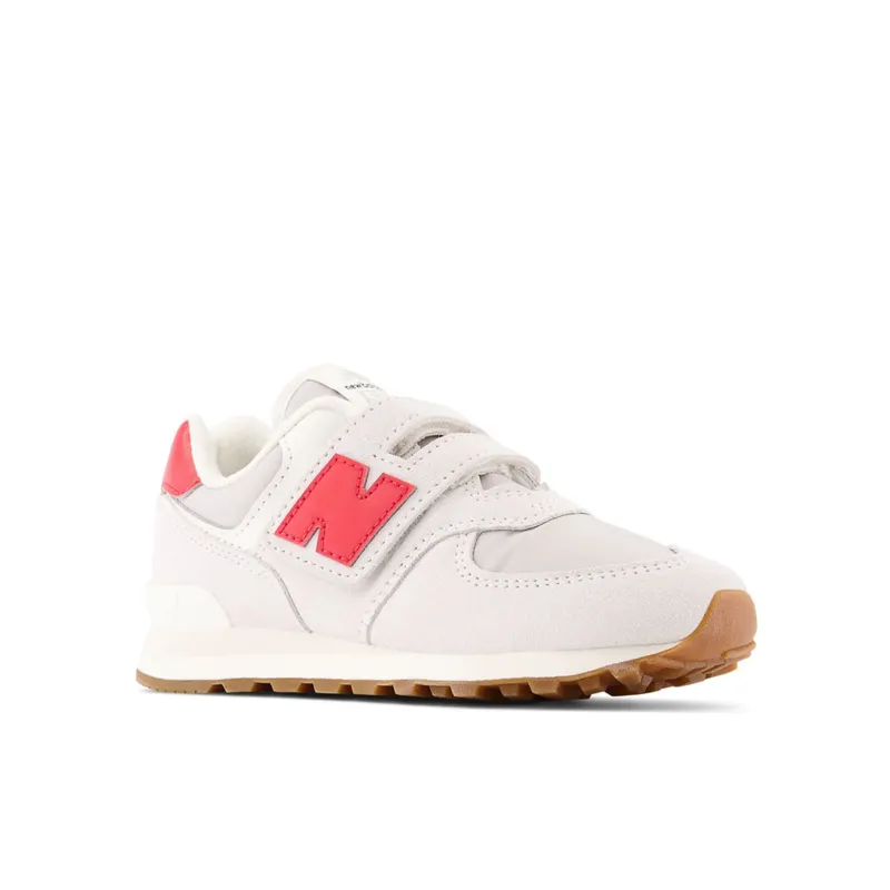 New Balance 574 Hook and Loop Nimbus Cloud / Light Aluminum / True Red (PV574V1-39034)