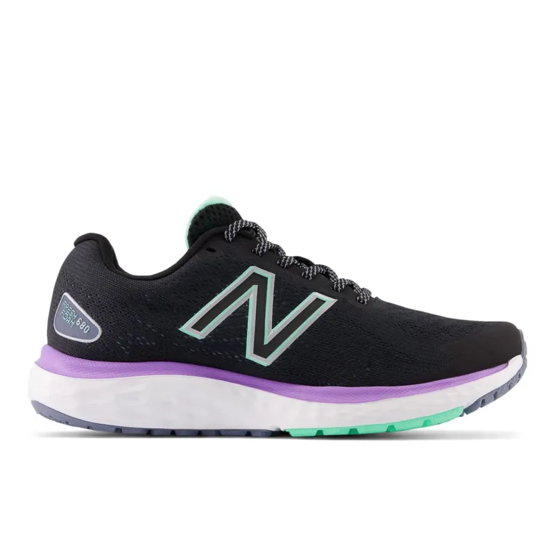 New Balance Fresh Foam 680v7 Black / Bright Mint / Electric Purple (W680V7-40735)
