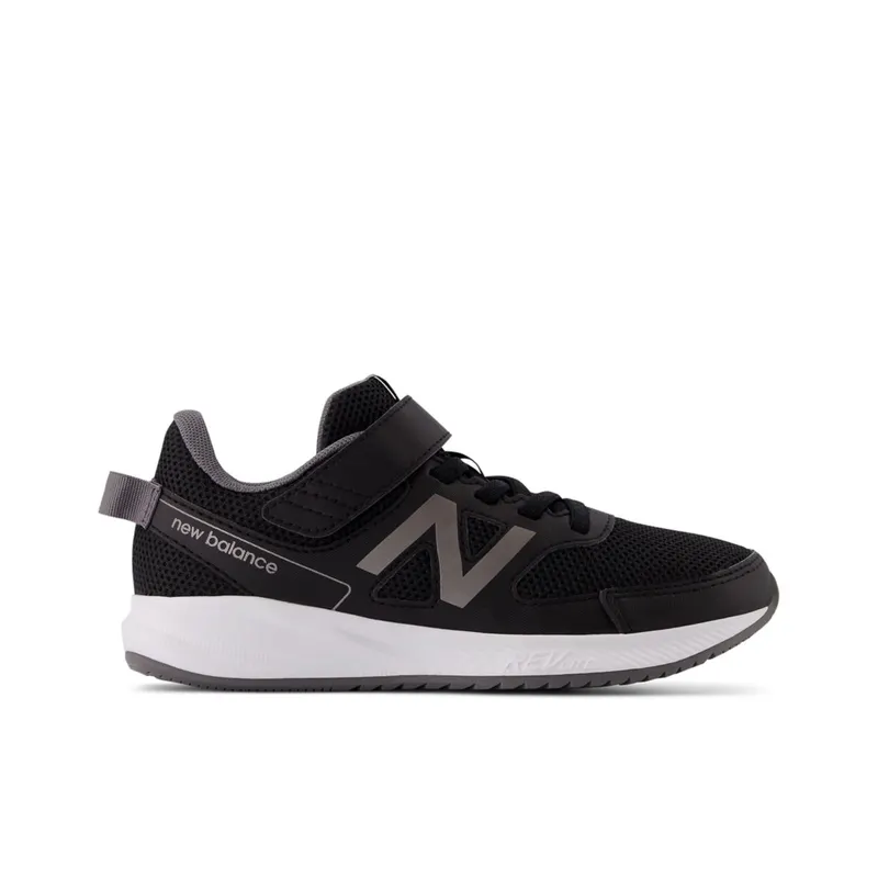New Balance 570v3 Bungee Lace with Top Strap Black / Castlerock (YT570V3-38987)