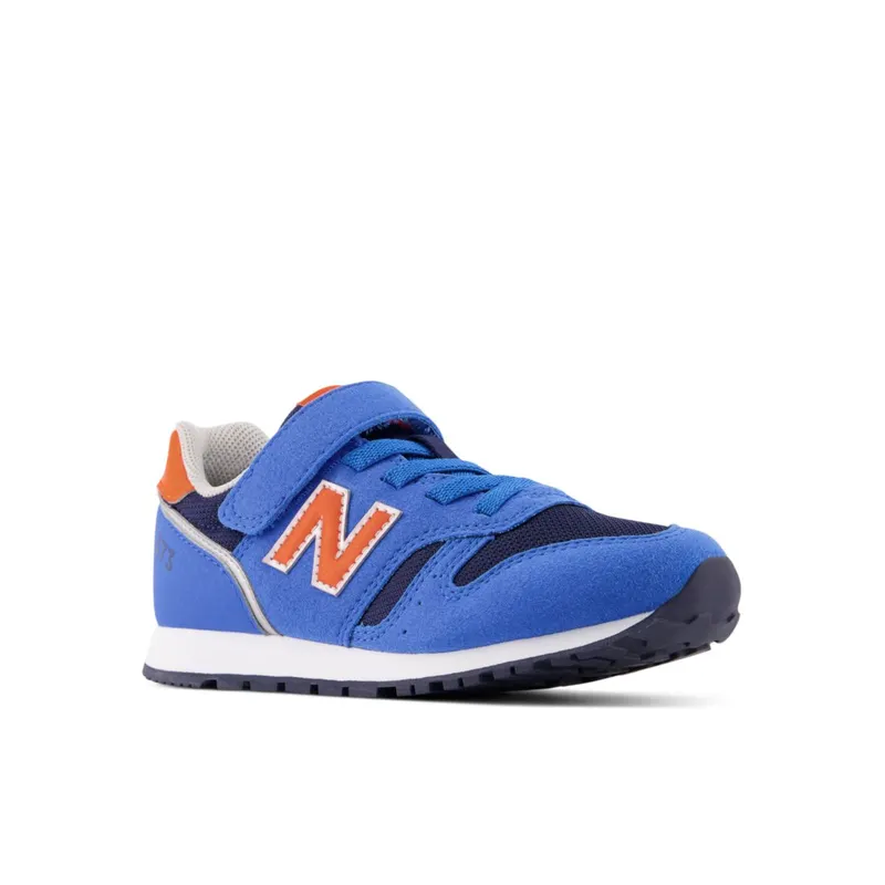 New Balance 373 Bungee Lace with Top Strap Serene Blue / Poppy (YV373V2-40085)