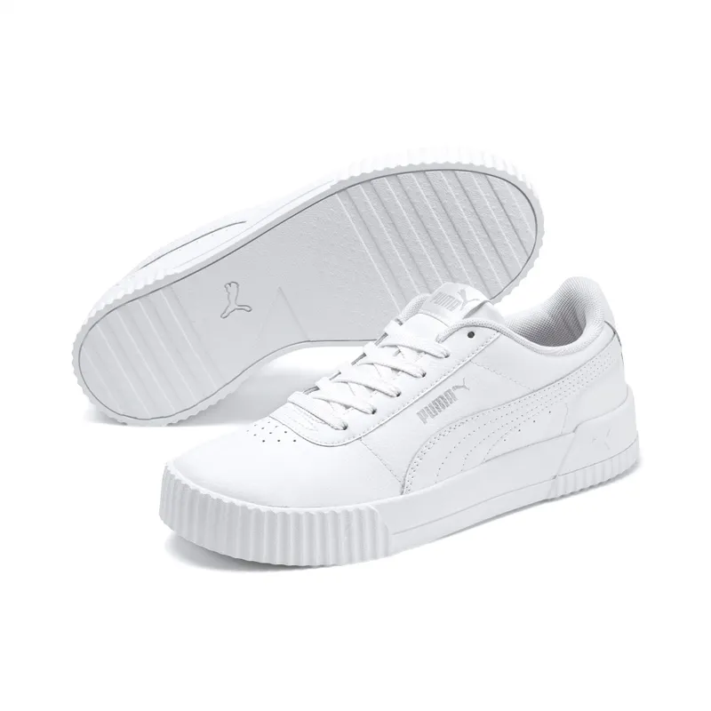 Puma Carina leren Zilver/Wit (370325-02)